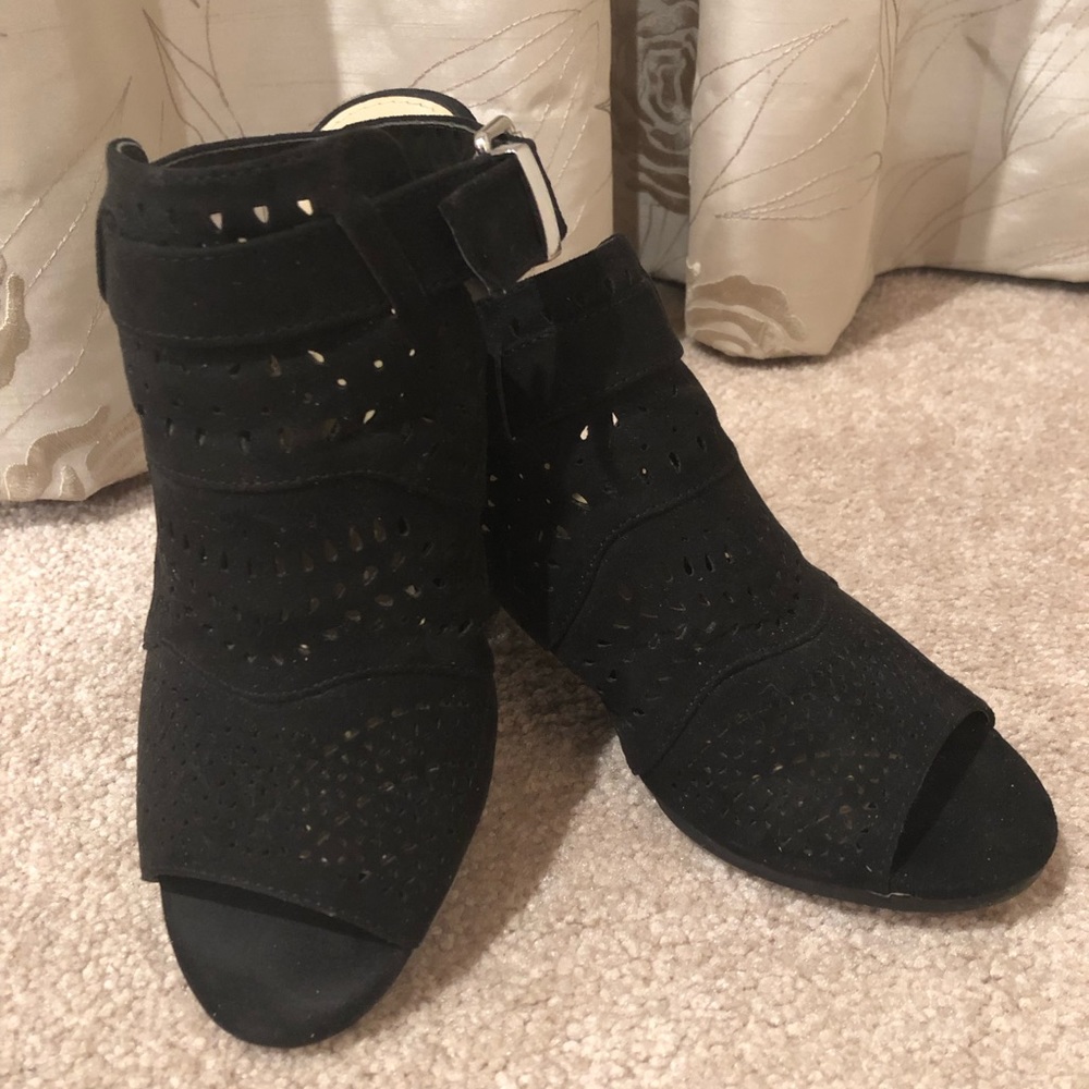 Route 66 Open Toe Slingback Chunky Heels, Size 5